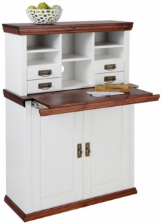 Home affaire Sekretär Konrad, Schreibtisch aus Massivholz, mit viel Stauraum, B89 x H122 cm