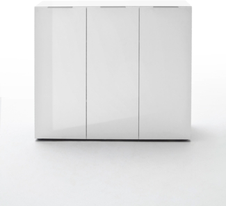Schuhkommode Vicenza - Hochglanz Weiß 3-türig