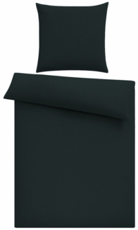 One Home Bettwäsche Seersucker Uni, Seersucker, 4 teilig, Sommer, weich, kühlend