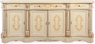 Casa Padrino Luxus Barock Sideboard Creme / Braun 233 cm - Barock Möbel