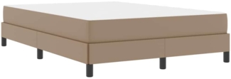 vidaXL Bett mit Matratze Cappuccino 140 x 200 cm Kunstleder 3398637