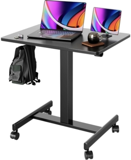 Höhenverstellbares Stehpult Laptoptisch 65×48cm Schwarz