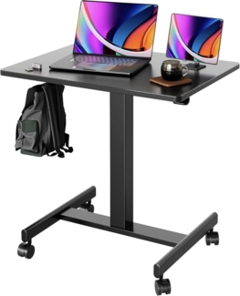Höhenverstellbares Stehpult Laptoptisch 65×48cm Schwarz