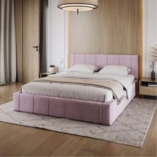 FDM Polsterbett FLORIDA Bettgestell 90x200, 120x200, 140x200, 160x200, 180x200cm (Polsterbett modern mit Bettkasten MADE IN EU - mit hochwertigem Velours Bezug, verfügbar 90x200 120x200 140x200 160x200 180x200cm, Bettrahmen, Bett, mit großen gepolstert...