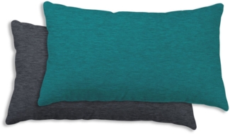 One Home Kissenbezüge Wende Melange, (2 Stück), meliert, Baumwolle kuschelig warm weich Biber Winter