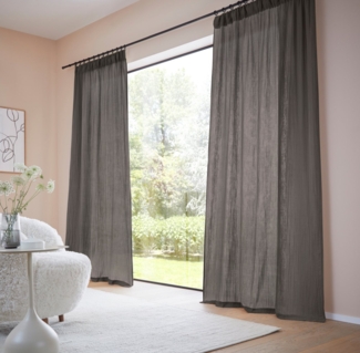 LeGer Home by Lena Gercke Gardine Hevin, Musselin Vorhang, blickdichte Gardine (1 St), Multifunktionsband, blickdicht, natürliche, moderne Gardine in schönem Musselin Look