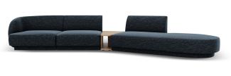 Micadoni Modulares Sofa Miley 4-Sitzer mit 1 Armlehne Rechts Chenille Königsblau