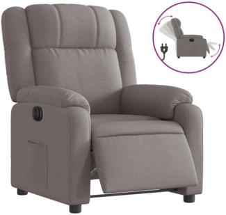 vidaXL Relaxsessel Elektrisch Taupe Stoff 3205186