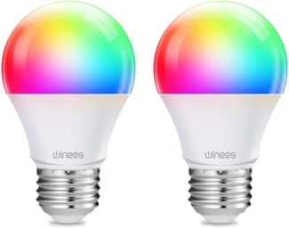 LA CUTE Deckenstrahler Alexa Google Home Wlan Smart RGBW LED Glühbirne E27, Farbwechselnd, LED wechselbar, neutral, tageslicht, RGB, Farbwechselnd, Smart Home kompatibel, Energiesparend