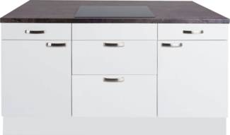 KOCHSTATION Kücheninsel KS-Cara, Vollauszüge und Soft-Close-Funktion, Stellbreite 160 x 95 cm