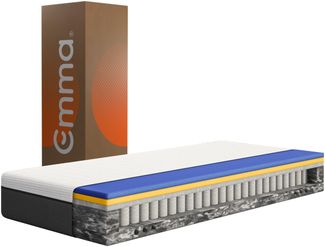 Emma Original Hybrid Matratze 100x200 cm - 25 cm Hoch, Mittelweich H2 – Taschenfederkernmatratze mit Memory Foam & Kaltschaum, 5-Zonen-Unterstützung, Druckentlastend, Atmungsaktiv, Waschbarer Bezug