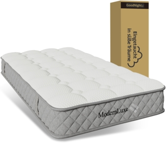 Merax Orthopädische Kaltschaummatratze 90x200 cm, Mattress mit 7-Zonen-Taschenfederkern, Härtegrad H3 (mittelfest) – OEKO-TEX® zertifiziert, 20 cm Höhe, 4 Griffe + Vakuumverpackt