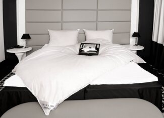 Mayaadi-Home HS63 Ballonbett Baumwolle 70% Daunen 30% Federn Weiß 155x220 cm 2600 Gramm