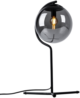 Tischleuchte, Metall, Glas, H 50 cm