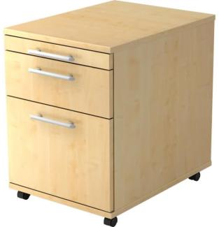 Rollcontainer 1605 58cm, 1 Schub, 1 HR RE Ahorn