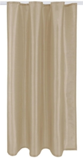 Gardine Blickdicht mit Kräuselband ( Taupe hell ) in 140x175cm ( Breite x Höhe )