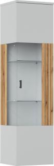 Hängevitrine Vitrine Vero 45 x 40 x 174 cm grau Evoke Eiche MDF, Türschlag rechts