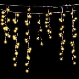 Clanmacy LED-Lichterkette LED Eisregen Lichterkette Eiszapfen 200LEDs Weihnachtsdeko Außen Innen, Weihnachten