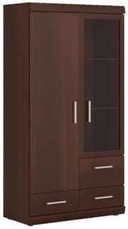 Vitrinenschrank IMPERIAL Stauraumschank 80x38x152cm Nussbaum Imperial