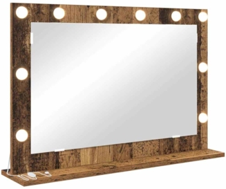vidaXL Kosmetikspiegel Altholz 80 x 55 x 18 cm Holzwerkstoff und Glas 868299