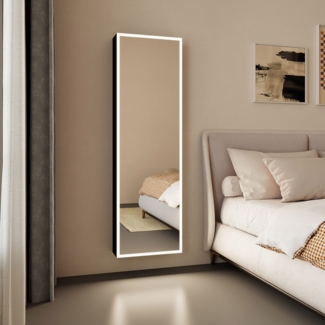 HOME DELUXE LED-Spiegelschrank OSMO Schwarz - 50x160 cm