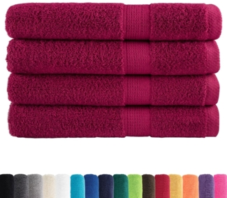 vidaXL Premium-Saunatücher SOLUND 4 Stk Bordeaux 80x200 cm 600 g/m² 137219