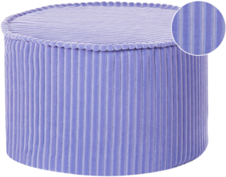 Pouf Samtstoff violett 40 x 25 cm ZIKRIA