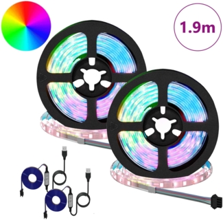 vidaXL LED Streifen 4 pcs Schwarz und Transparent 95 x 0,8 x 0,3 cm 3429116