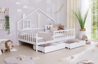 Hausbett Bodenbettt "Loki" 120x200 Kiefer Massiv