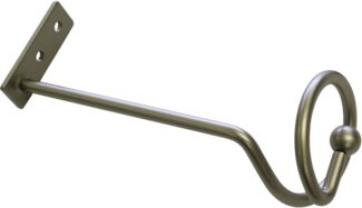 Gardinia Drapierhaken silber- matt, 16 cm, 2 Stück