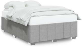 vidaXL Bettgestell ohne Matratze Hellgrau 140x200 cm Stoff 3284839