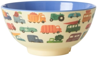 Rice Happy Cars Print Melamine Bowl Medium Two Tone