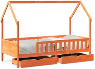 vidaXL Kinderbett mit Schubladen 90x200 cm Massivholz Kiefer 3302034