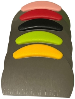 alesvelt Teigschaber Edelstahl Teigschaber 14 cm mit Griff ergonomisch Maßband