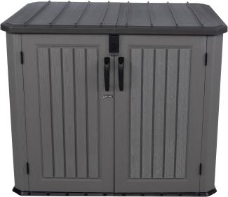 Lifetime Kunststoff Mülltonnenbox & Geräteschrank Phil | 2x240 L| Grau | 94x146x128 cm