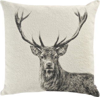 Annimuck Kissenhülle Sander * XL Kissenhülle Big Buck Hirsch 60x60 cm cloud creme, (1 Stück)
