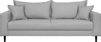 Home affaire 3-Sitzer VEYRAS, hoher Sitzkomfort, Maße B/T/H: 212/84/76 cm, mit Wellenunterfederung, incl. Rückenkissen und Zierkissen