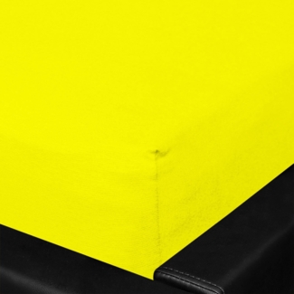 BettwarenShop Jersey Spannbettlaken Vario-Stretch|90x200 - 100x220 cm| yellow