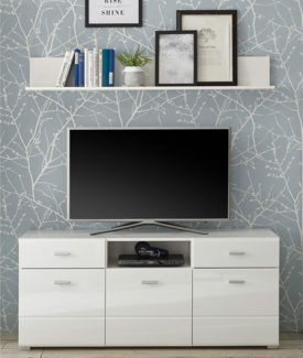 TV-Board >Ella< in Weiß - 140x60x42cm (BxHxT)