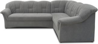 DOMO Collection Papenburg, Ecksofa, Microfaser dkl. Grau, 192 x 243 cm