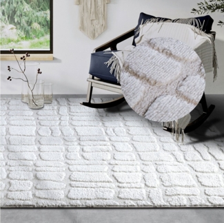 ELLE DECORATION Designteppich Artistique, rechteckig, Höhe: 18 mm, Hochflor, Shaggy, Läufer, weich, Langflor, modern, Hoch Tief Effekt