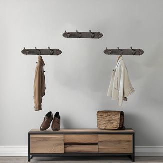 Annastore Garderobenleiste Hakenleiste aus Gusseisen Garderobe - Garderobenleiste Kleiderleiste, 45 x 8 x 7 cm (L/B/H)