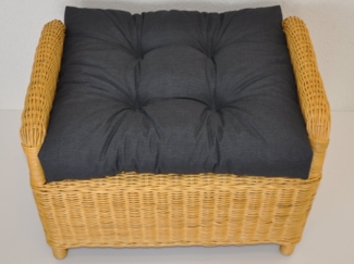 Rattani Sesselauflage Polster Kissen für Rattan Ohrensessel Rattansessel, Color anthrazit