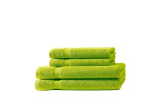 2X Duschtuch + 2X Handtuch | Apfelgrün | 100% Baumwolle Frottier | Oeko-TEX® Standard 100 | Premium Qualität 500 g/m²