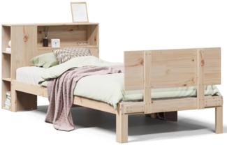 vidaXL Massivholzbett mit Regal ohne Matratze 100x200 cm Kiefer 3322648