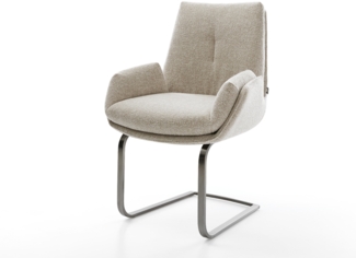 Freischwinger Clea-Flex Webstoff Soft Beige Freischwinger flach Graphit