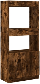 vidaXL Highboard Räuchereiche 63x33x140 cm Holzwerkstoff 855110