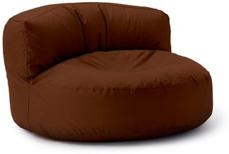Lumaland runde Outdoor Sitzsack-Lounge, Polyester, Braun, 90 x 50 cm, 320 l