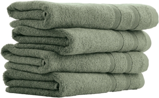uncover by Schiesser Handtuchset Brooklyn - 4-teilig - 50x100cm - Grün