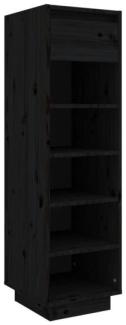 vidaXL Schuhregal Schwarz 30x34x105 cm Massivholz Kiefer 813559
